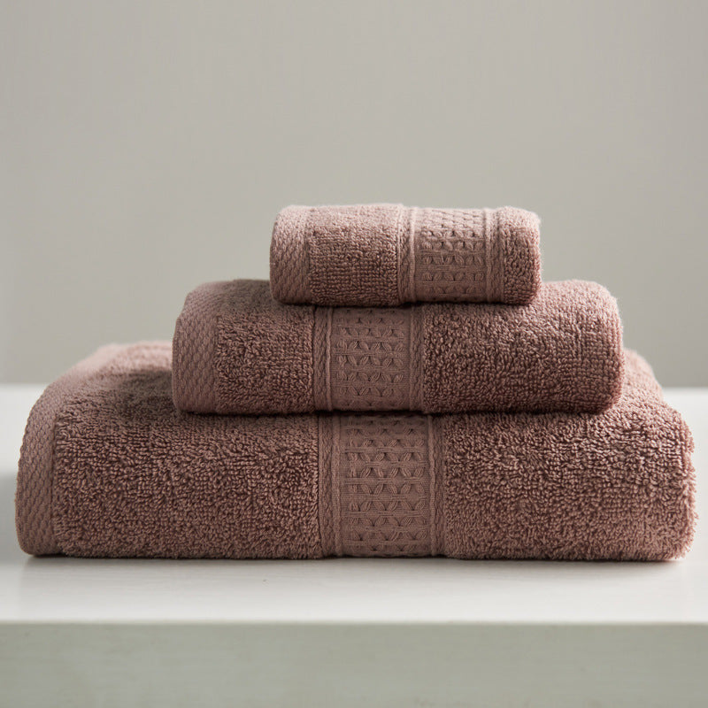 Minimalist Square Cotton Bath Towel Set