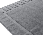 Luxury Bath Mat Floor Towel Set Grey White 22 x34 in 2 Pack Absorbent Cotton