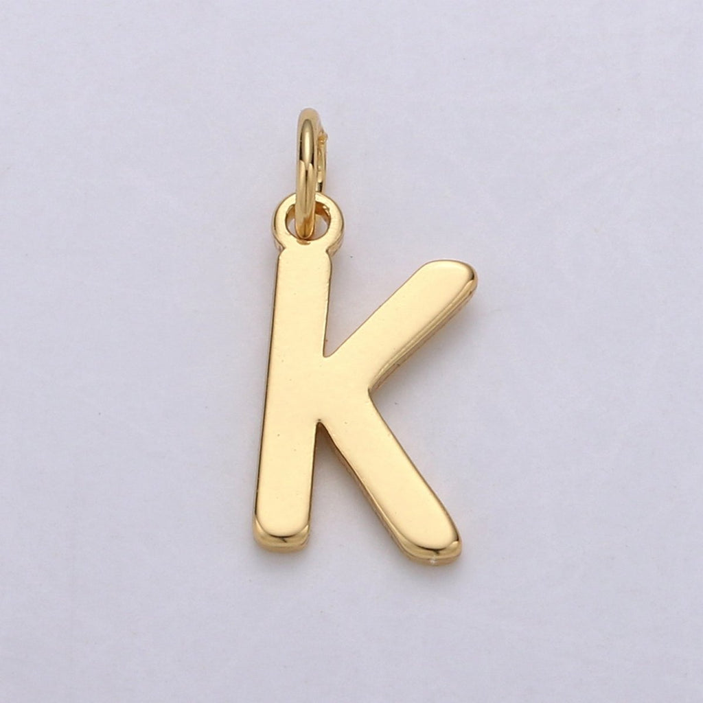 14k Gold Filled Personalized Initial Charm Initial Pendant, Letter Charm, Minimalist Alphabet Letter Charm, Monogram Charm Add On Charm A-113 to A-125