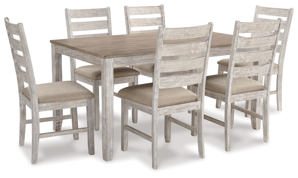 Skempton - Dining Room Table Set (Set of 7) - White