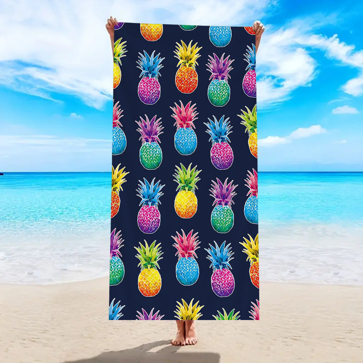 Quick-drying Microfiber Beach Bath Towel Double-sided Velvet