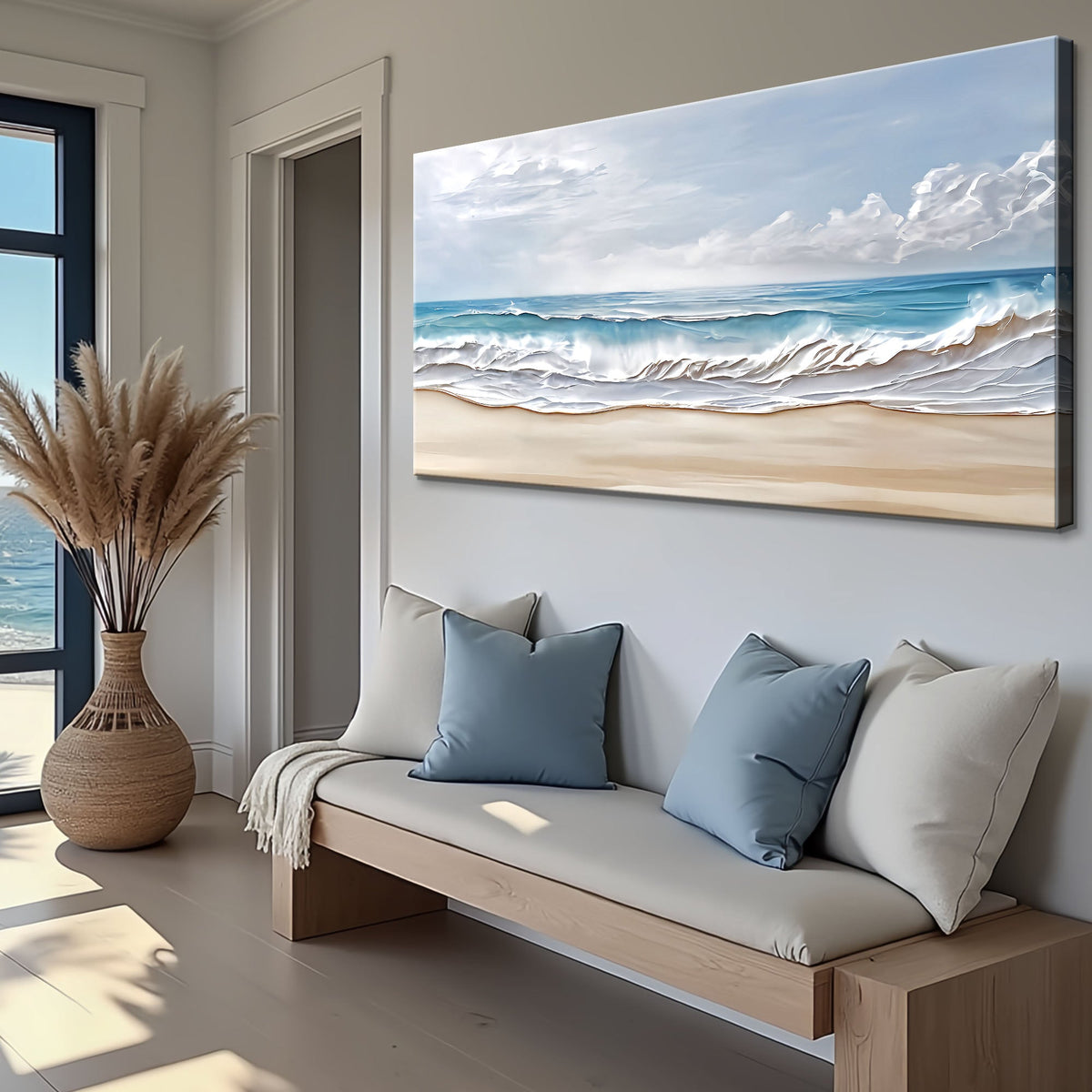 Serene Ocean Wave Coastal Wall Art VII