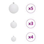 Artificial Slim Christmas Tree Green and White 59.06 in