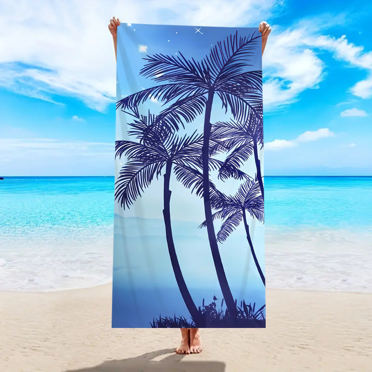 Quick-drying Microfiber Beach Bath Towel Double-sided Velvet