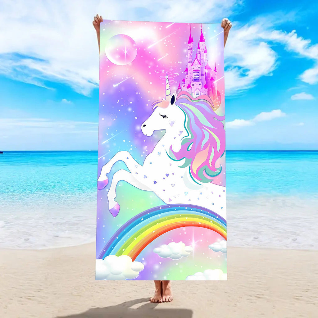Quick-drying Microfiber Beach Bath Towel Double-sided Velvet