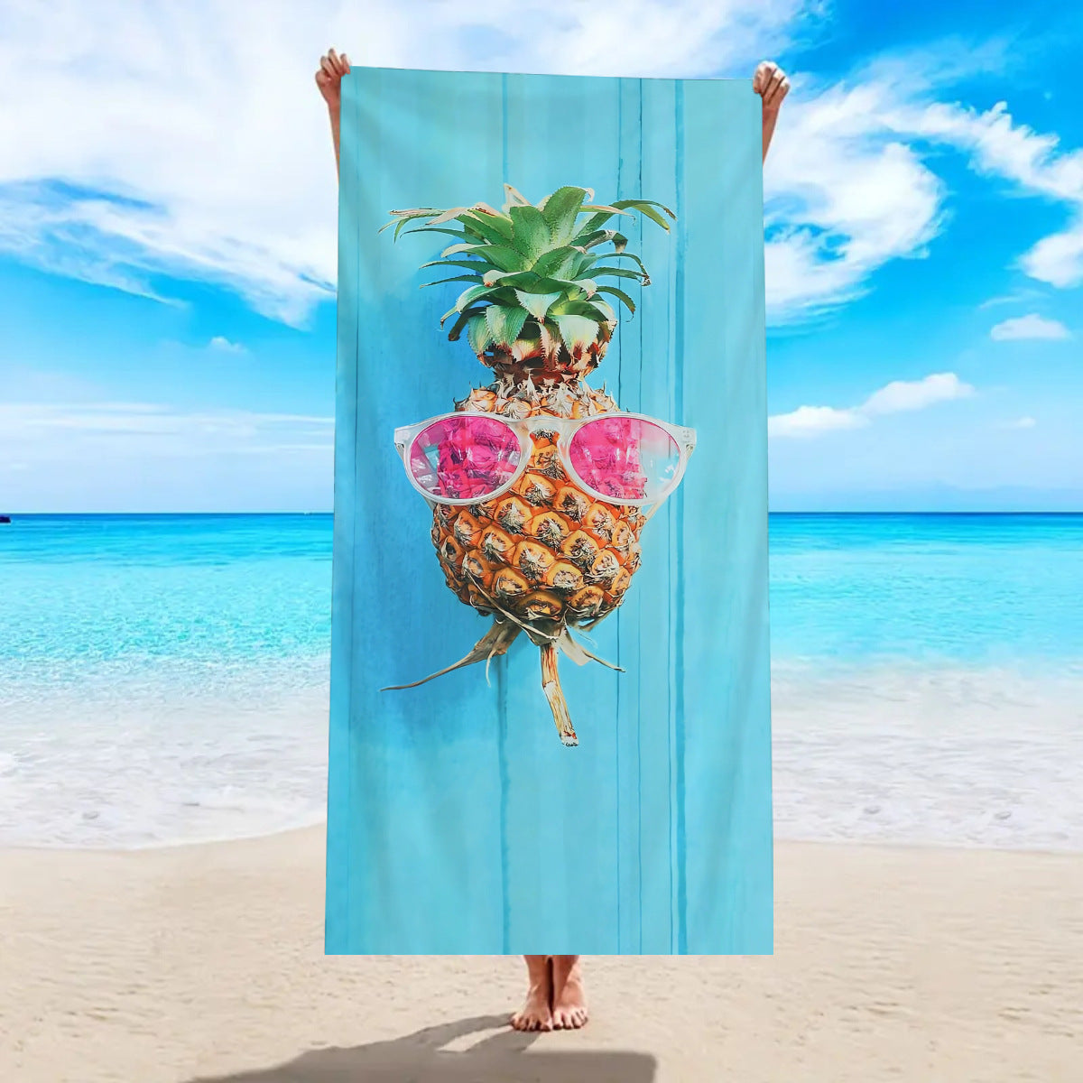 Quick-drying Microfiber Beach Bath Towel Double-sided Velvet