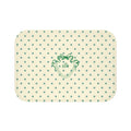 Polka Dot "Le Bain" Bath Mat — Cream & Sage Green Bathroom Rug