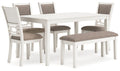 Erinberg - Dining Room Table Set (Set of 6) - Antique White