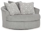 Casselbury - Oversized Swivel Accent Chair - Cement