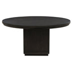 Leandro 7-piece Round Dining Table Set Burnished Black