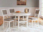 Erinberg - Dining Room Table Set (Set of 5) - Antique White