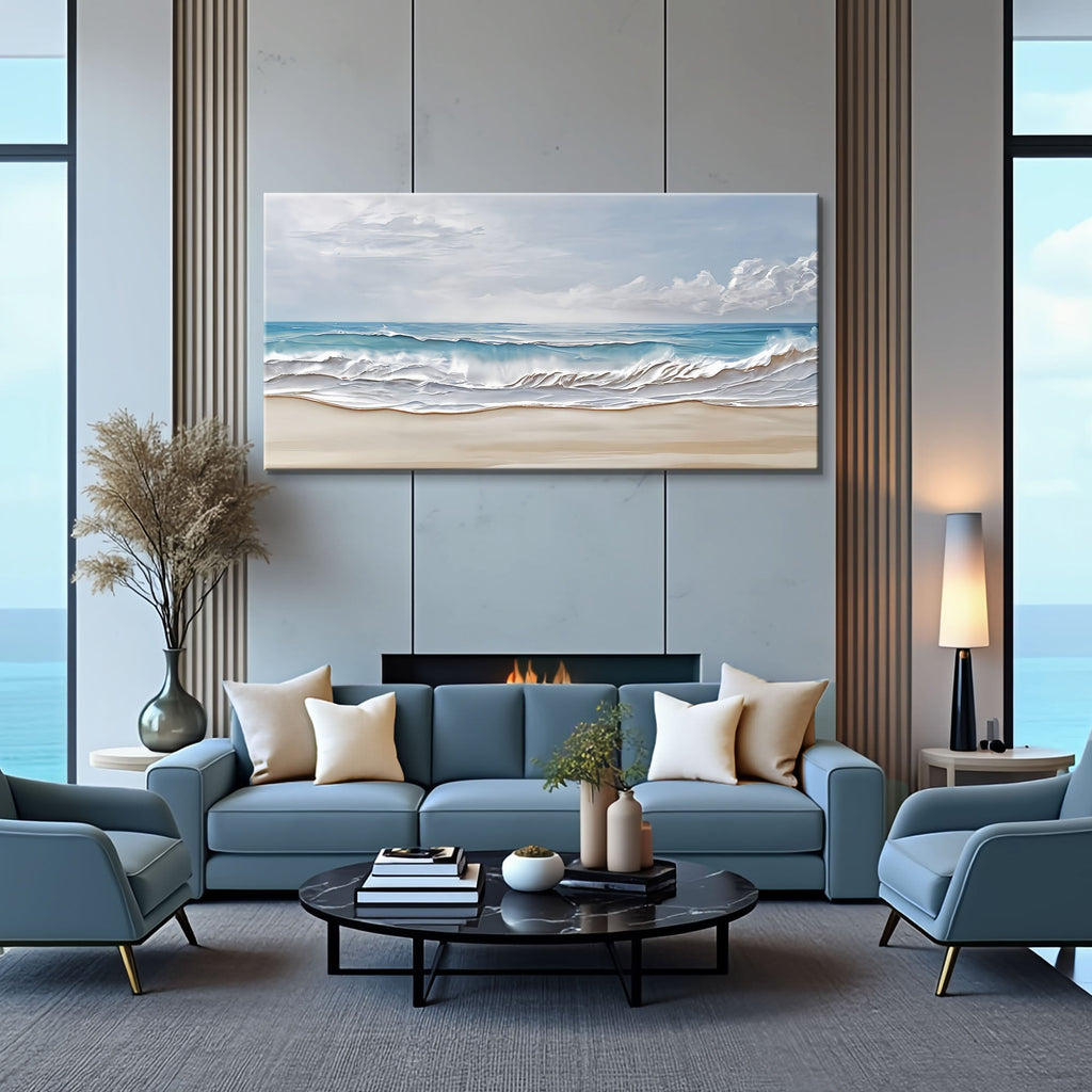 Serene Ocean Wave Coastal Wall Art VII