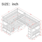 Bunk Bed With Loft And 2 Drawers