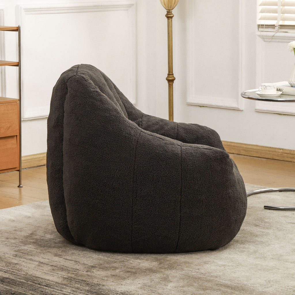 Comfy Bean Bag Chair With Memory Foam Filler, Tufted Soft