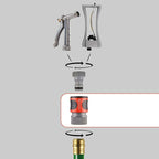 Classic Garden Hose Connector with Water Stop