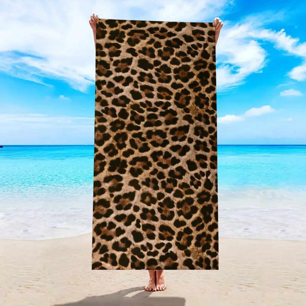 Quick-drying Microfiber Beach Bath Towel Double-sided Velvet