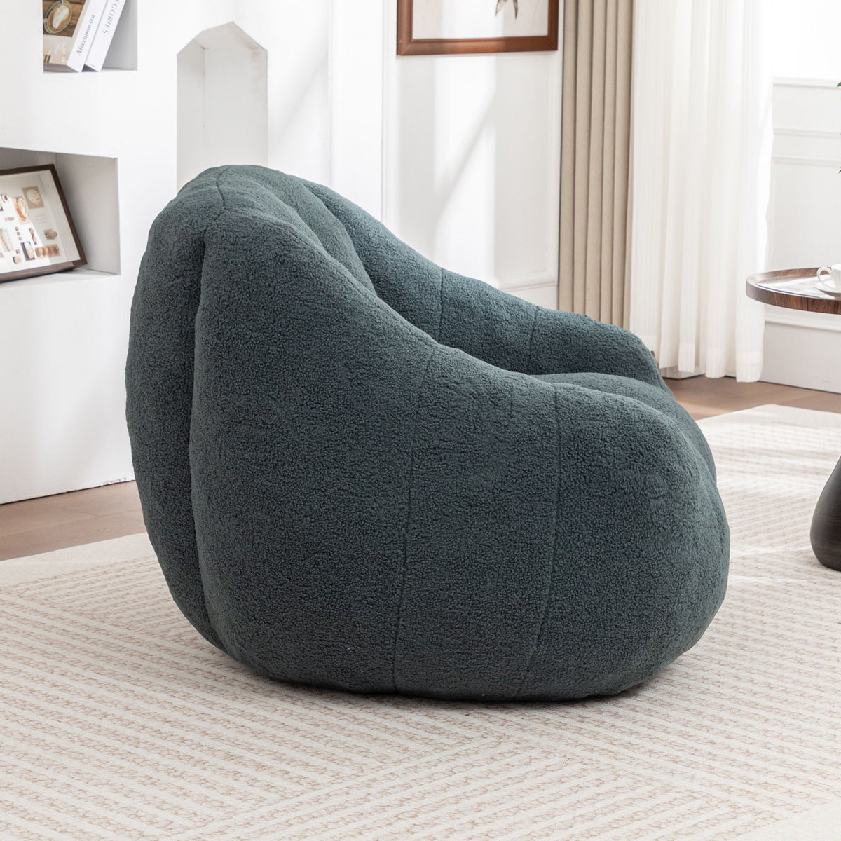 Comfy Bean Bag Chair With Memory Foam Filler, Tufted Soft