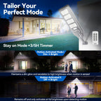 4 pack 200W solar street lights 25000 lumens