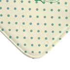 Polka Dot "Le Bain" Bath Mat — Cream & Sage Green Bathroom Rug