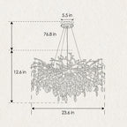 8-Light Chandelier Crystal Ceiling Lamp
