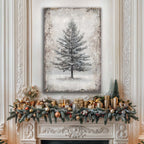 Vintage Christmas Tree Wall Art VI