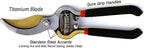 Titanium Bypass Garden Pruner Clippers