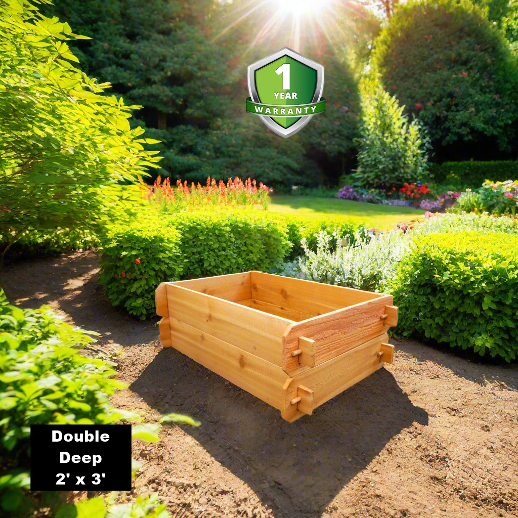 Timberlane Gardens Raised Garden Bed Kit Double Deep (Two 2x3) Select Cedar