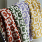 Plaid Series Towel Bath Towel Cherry Blossom Absorbent Facial Towel