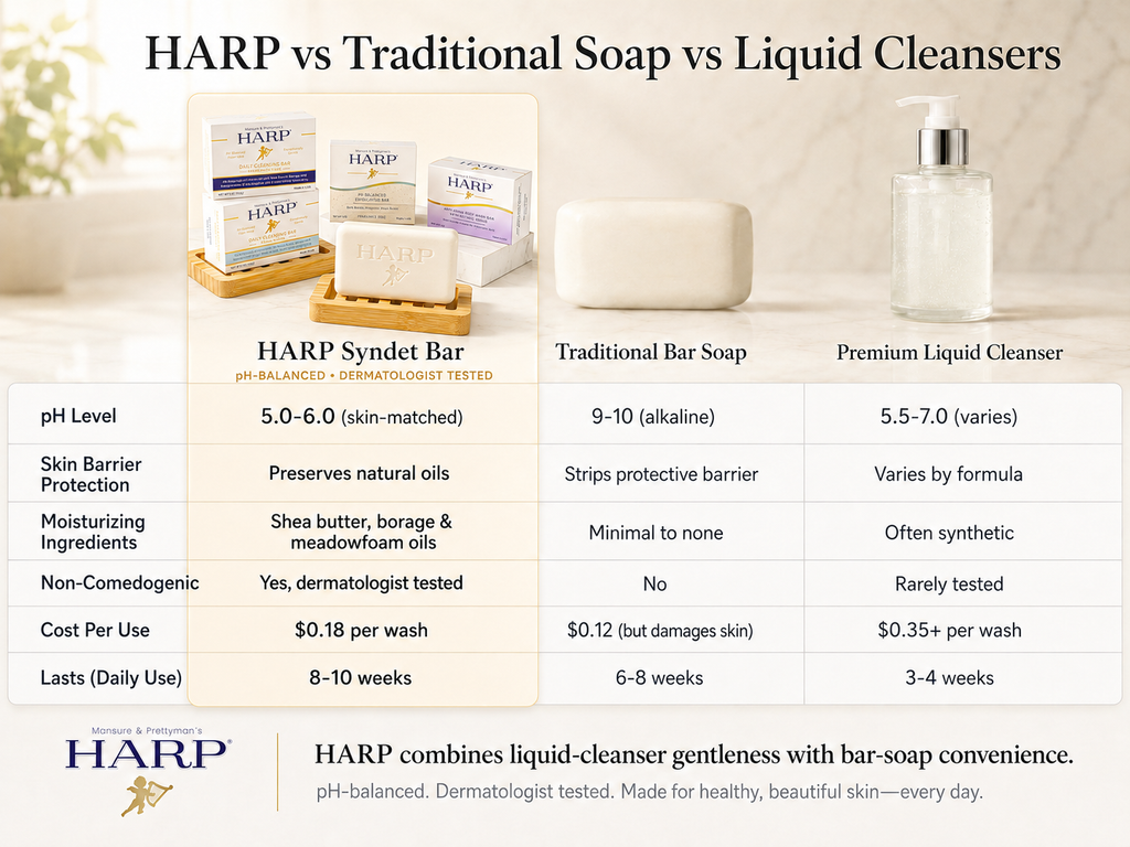 HARP® Fresh Sport Body Wash Bar – pH-Balanced, Soap-Free, 5 oz