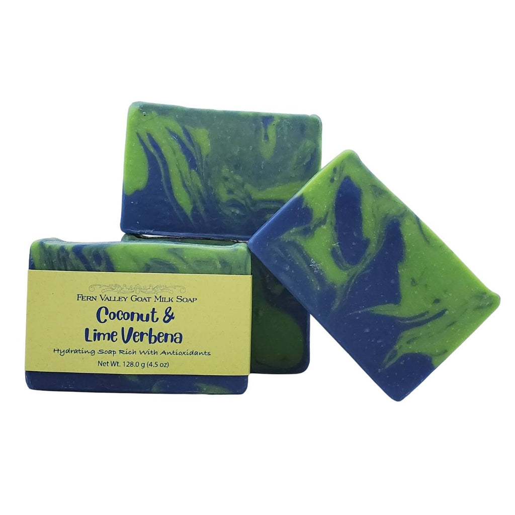 Handmade Goat Milk Soap | Hydrating With Antioxidants | Tropical Coconut & Lime Verbena Scent