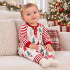 Christmas Tree Baby Romper – Soft Cotton Holiday Outfit