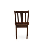EAST WEST FURNITURE - ANDL3-MAH-W - 3-Piece Dinette Room Set- 2 Dining Room Chair and Dining Room Table - Wooden Seat and Slatted Chair Back - Mahogany Finish