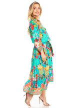 Sakkas Andreas Women's Maxi Dress with Ruffles and Buttons