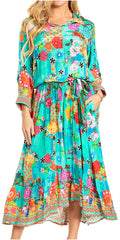 Sakkas Andreas Women's Maxi Dress with Ruffles and Buttons