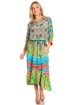 Sakkas Andreas Women's Maxi Dress with Ruffles and Buttons