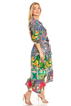Sakkas Andreas Women's Maxi Dress with Ruffles and Buttons