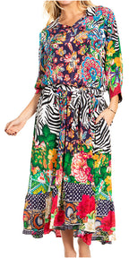 Sakkas Andreas Women's Maxi Dress with Ruffles and Buttons