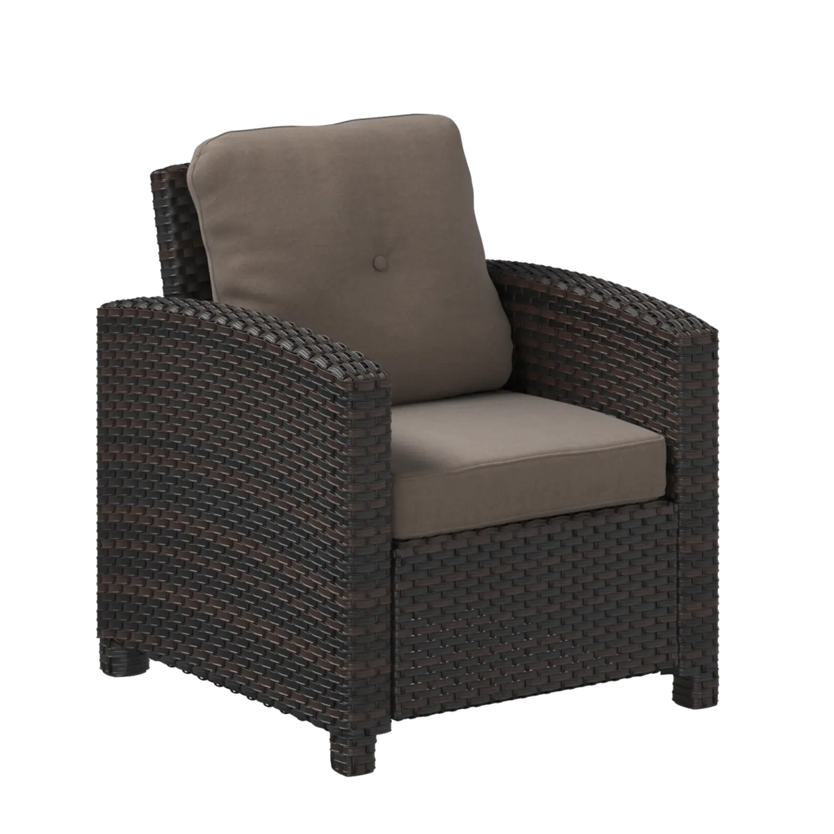 Miles Mocha Finish Outdoor Wicker Club Chair