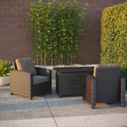 Miles Mocha Finish Outdoor Wicker Club Chair