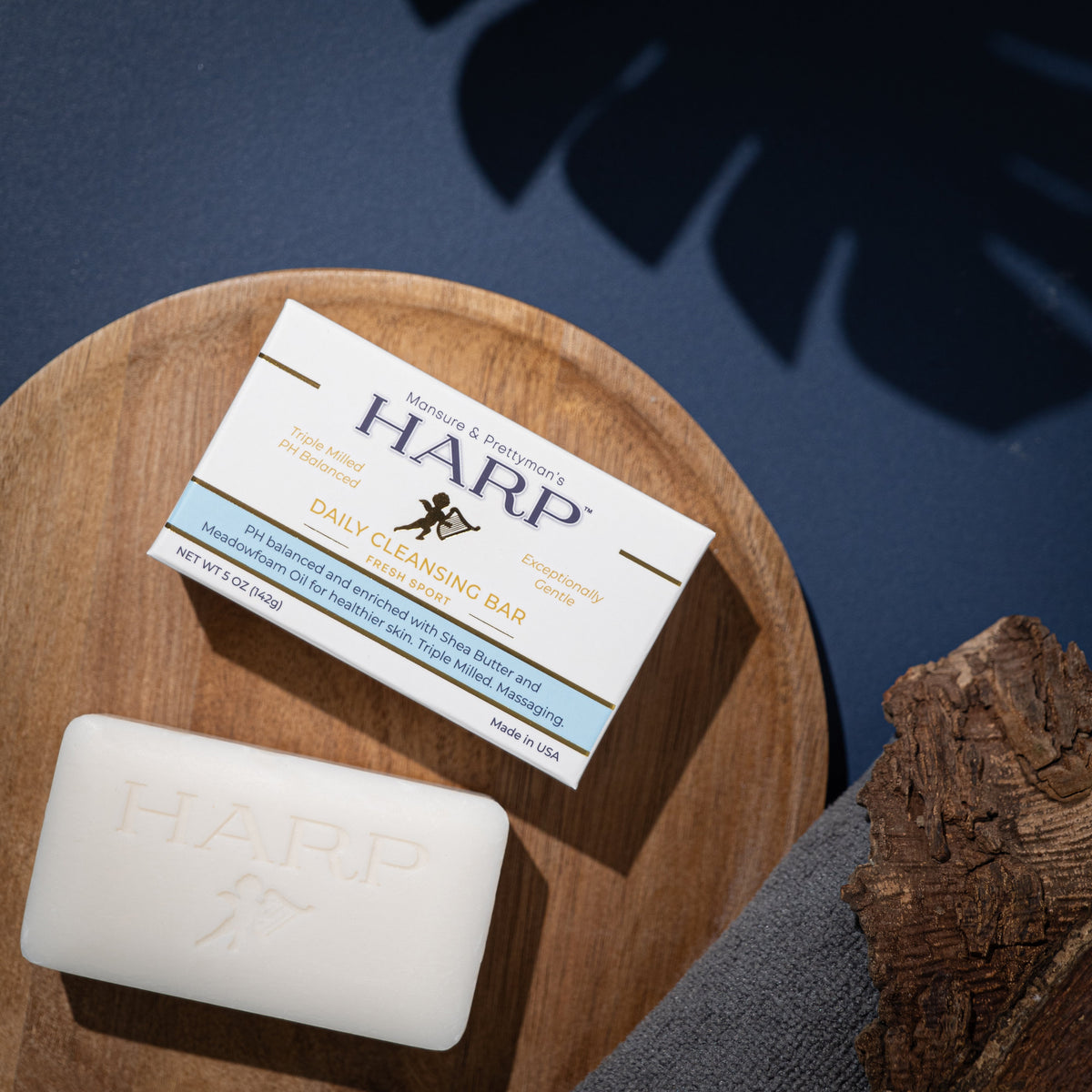 HARP® Fresh Sport Body Wash Bar – pH-Balanced, Soap-Free, 5 oz