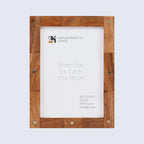 Picture Frame Star Wood Collection Brass & Wood Brown - 3 Sizes
