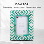 Taj Bone Inlay Picture Frame | Taj Chevron | 4x6