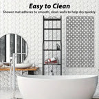 Non-Slip Bathroom Mat with Suction Cups – 43x75cm Quick Drain Shower Rug