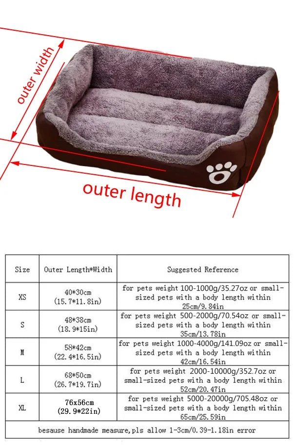 Colorful Warm Dog Kennel, Pet Mattress, Comfortable and Breathable Sleeping Bed for Large, Medium and Small Dogs