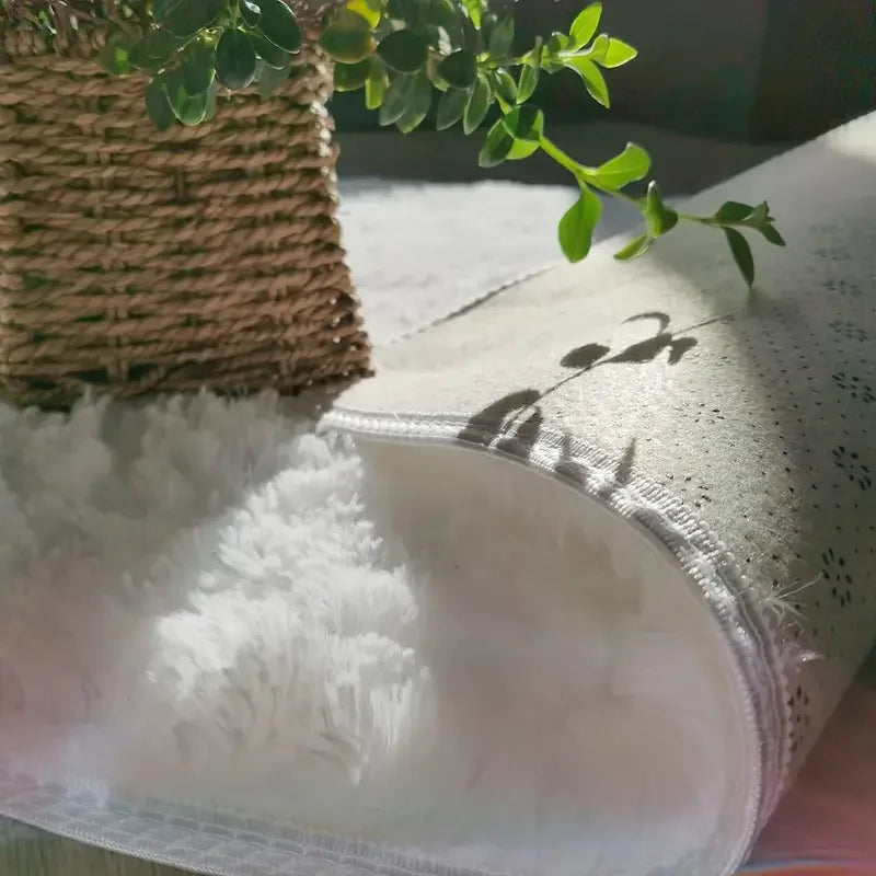 VIKAMA Soft And Fluffy Long Pile Carpet, Easy-Care And Machine Washable Living Room Sofa Rug, Bedside Rug For Bedroom Home Decor