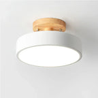Nordic Entrance Hallway Ceiling Lamps Balcony Wood Round Cloakroom Dining Room Study Bedroom Light Bathroom Industrial Lighting