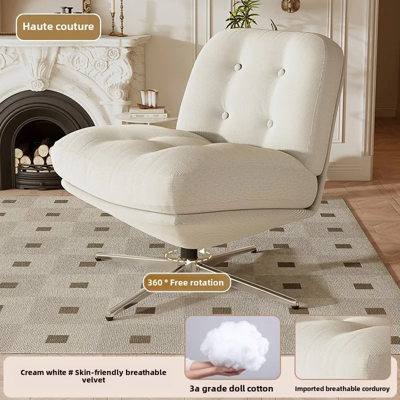 Single sofa chair light luxury medieval Bauhaus living room leisure chair bedroom lazy sofa