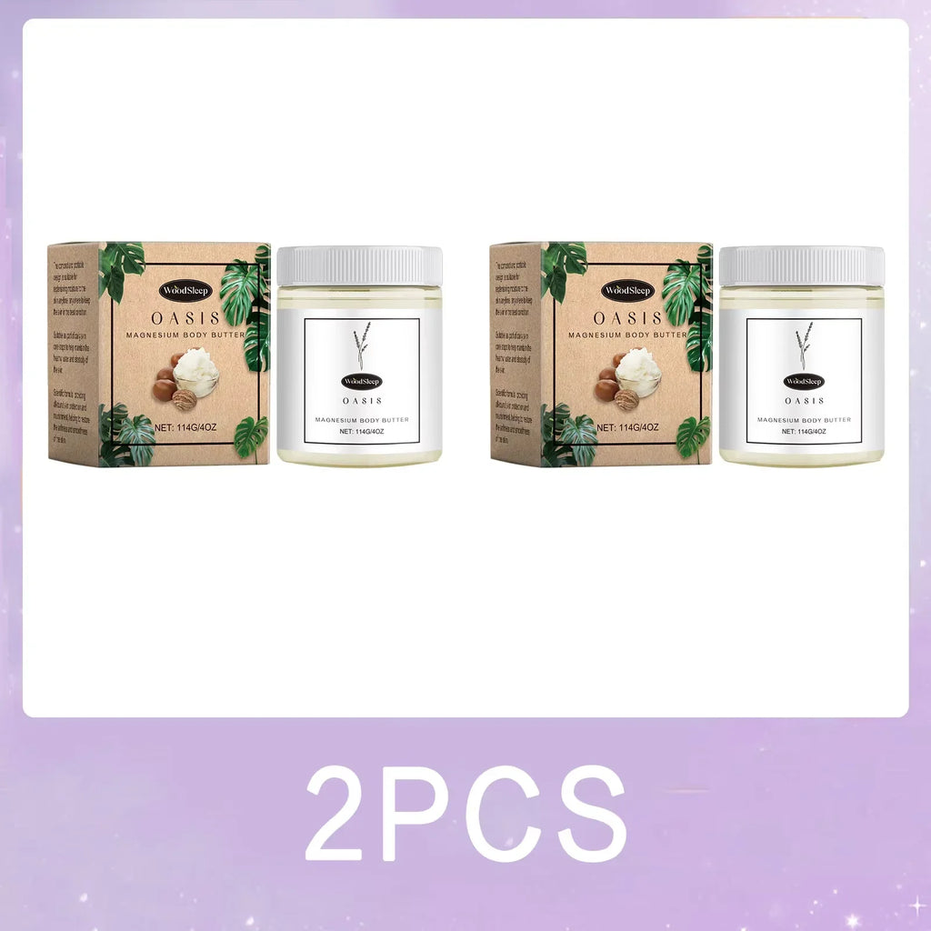 Body Lotion Moisturizing Magnesium Body Butter Nourishing Skin Soft Smooth Soothes Muscles Overnight Shea Butter Skincare Cream