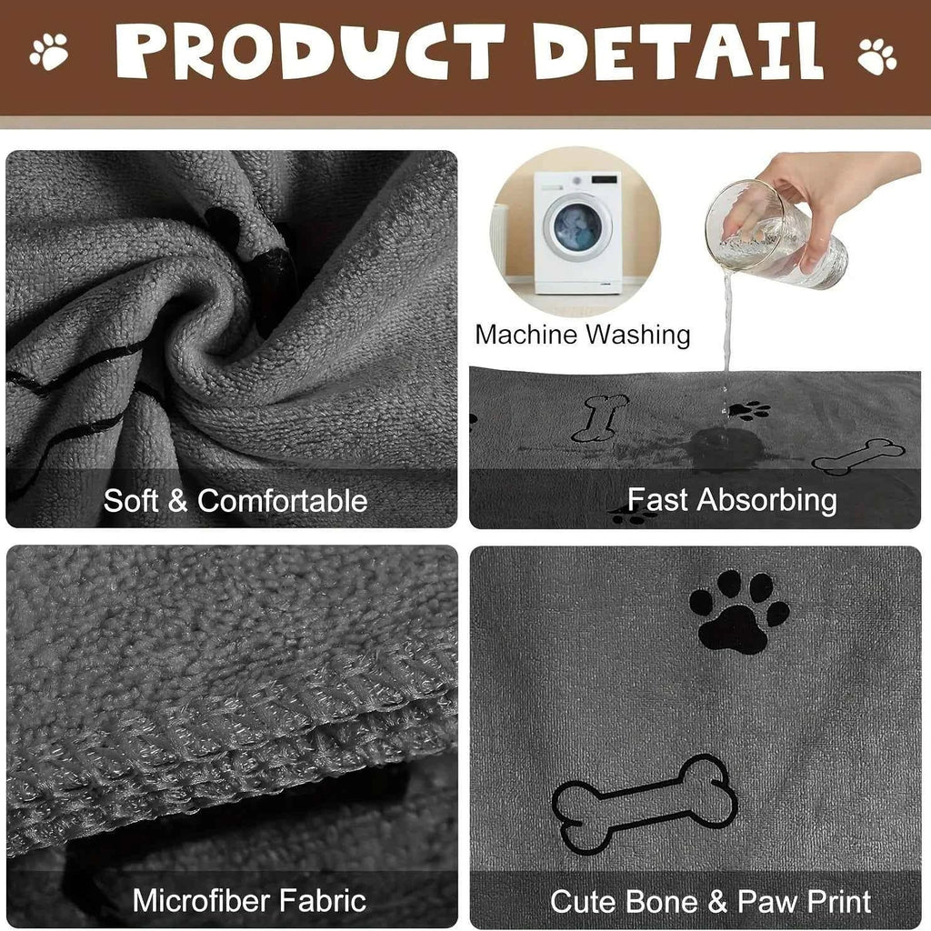 Quick-Drying Microfiber Dog Towel – Super Absorbent