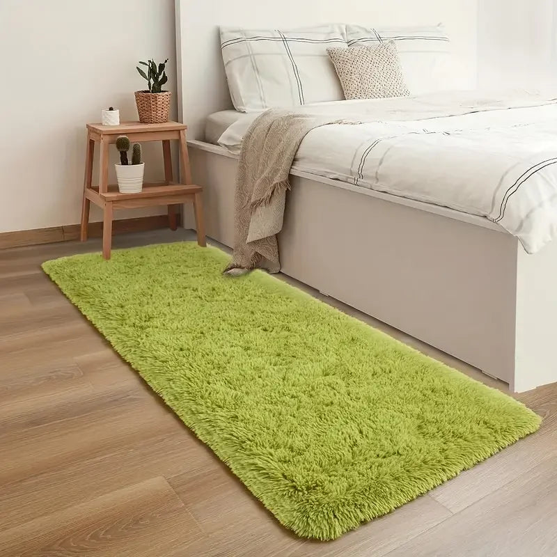 VIKAMA Soft And Fluffy Long Pile Carpet, Easy-Care And Machine Washable Living Room Sofa Rug, Bedside Rug For Bedroom Home Decor